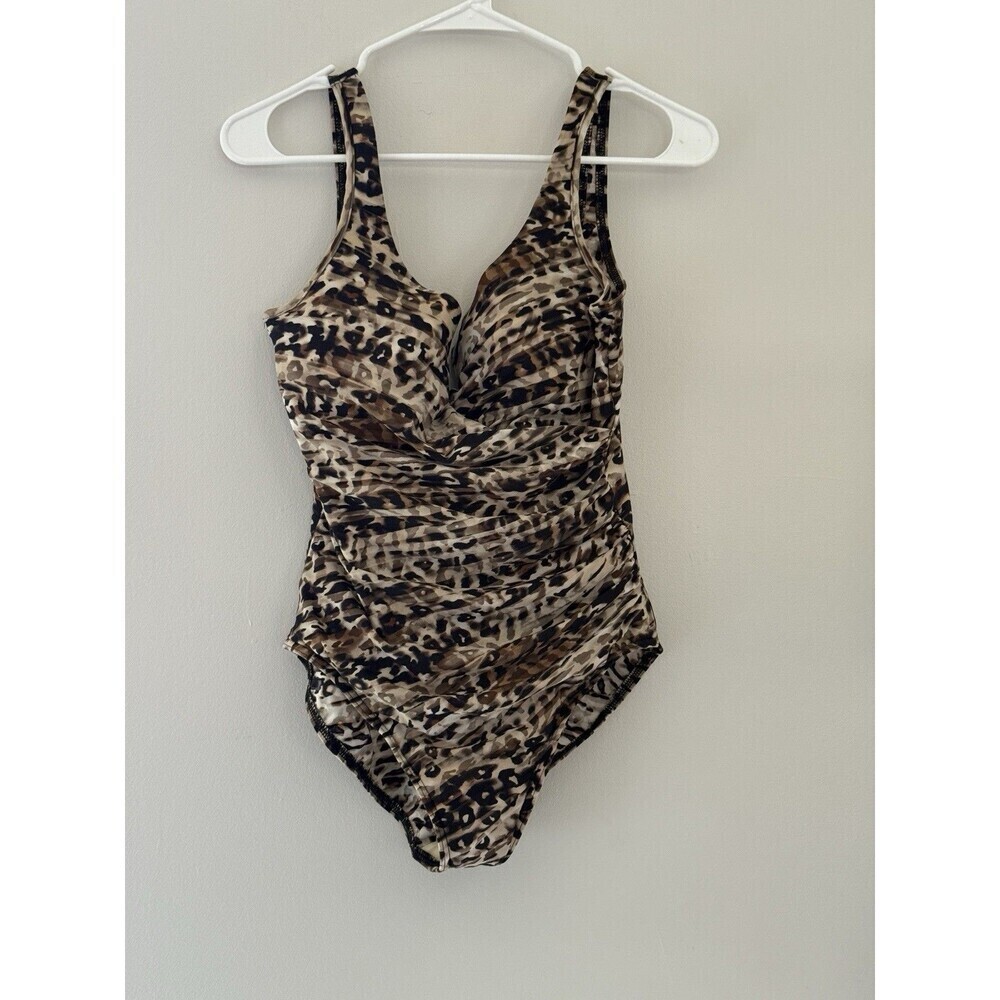 MIRACLESUIT $162 OCEANUS MIRACLE WILD SWIM SUIT BEACH BATHING SWIMMING COSTUME